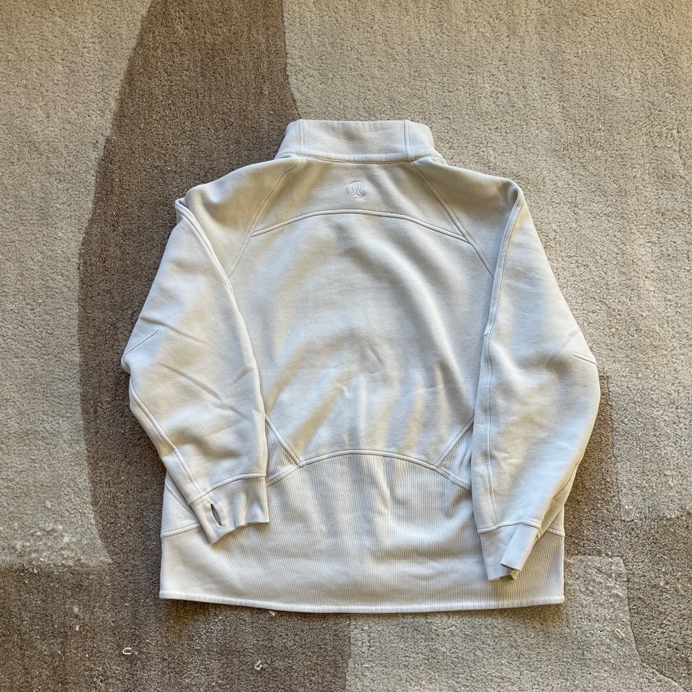 Lululemon Scuba Funnel Neck Full Zip – Ivory, L/XL | Lightly Used - Picture 6 of 7